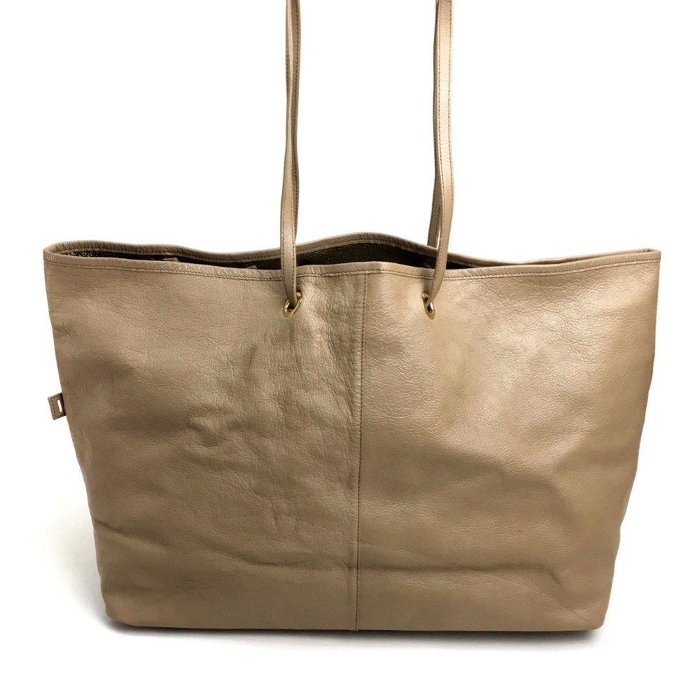 YVES SAINT LAURENT Reversible Beige Gold Shoulder Tote Bag - Picture 2 of 10